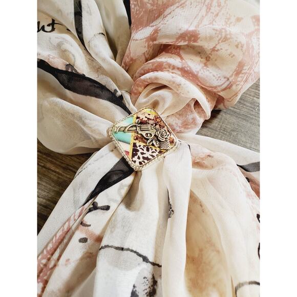 SLIDE Scarf Wild Rag Scarves Slide Western Cowgirl custom gift, western accessor - Picture 3 of 5